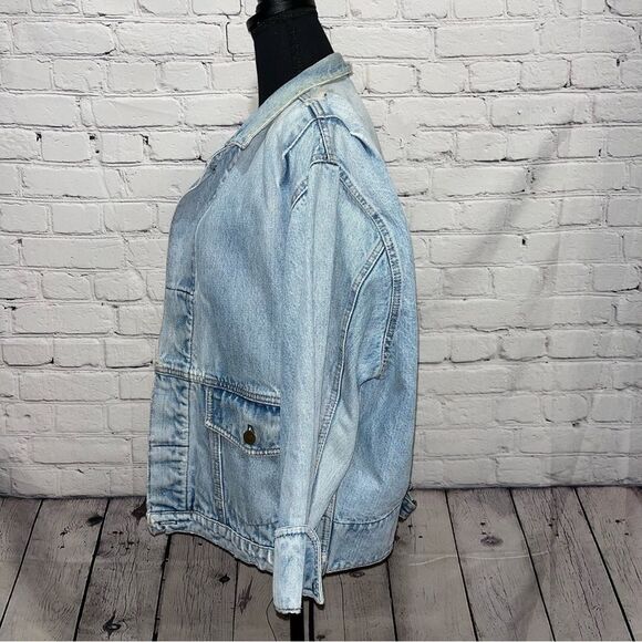 Vintage 80s Calvin Klein Distressed Jean Jacket Size Medium - Picture 8 of 13